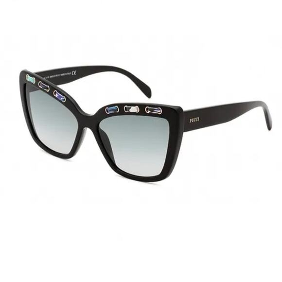 Emilio Pucci EP0101 01W Semi Cat Eye Sunglasses Women’s Sz 59-16-140